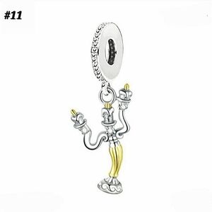 #11 Silver Gold Lumiere Character Dangle Charm